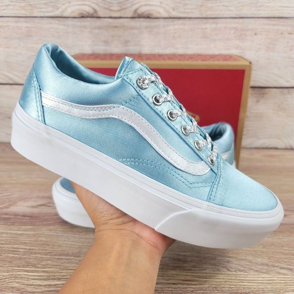 Vans Shoes - NEW Vans Old Skool Sparkle Satin Women's Platform Size 9 Athletic Casual Sneaker